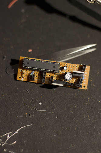 Soldered perfboard top